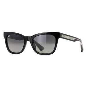 New MAUI JIM Hiwahiwa Black Polarised Cat Eye MJ0689S 001 Sunglasses Women